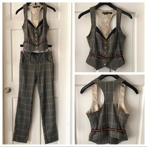 Guess 2 Pieces Pants & Vest Matching Set Size M-27